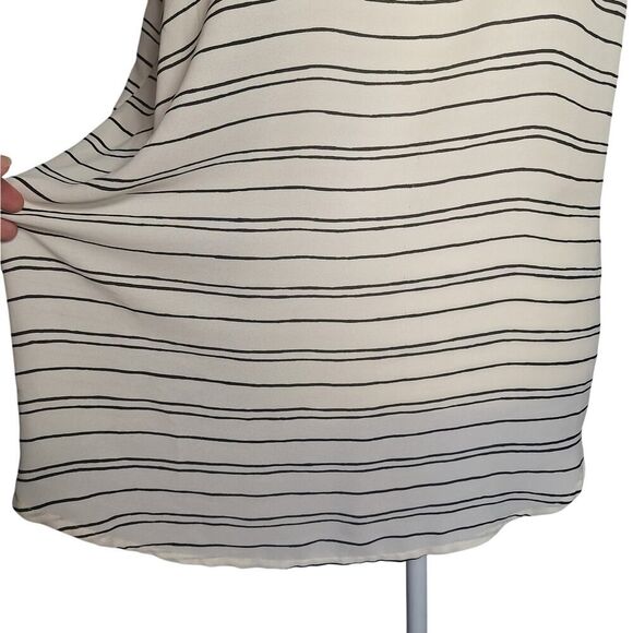 Who What Wear Tank Top Blouse Stripe Long Button Back Trendy Officecore Chic XL - Picture 5 of 9